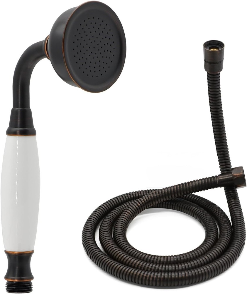 Oil Rubbed Bronze Vintage Telephone Handheld Shower Spray Ceramic Handle with...