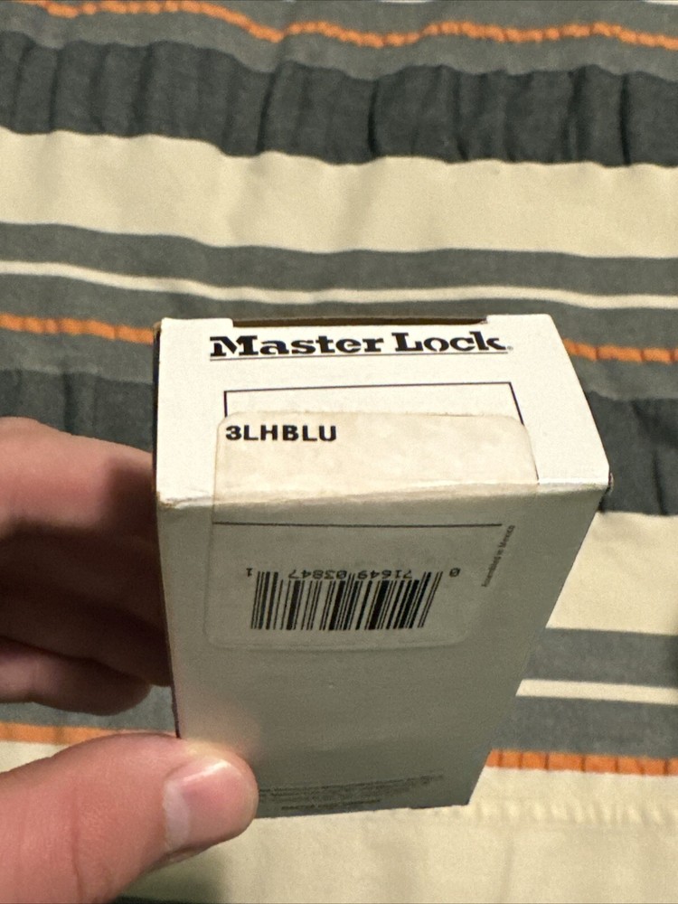 NIB Master Lock 3LHBLU 1-1/4"H Lockout Padlock 2 Keys
