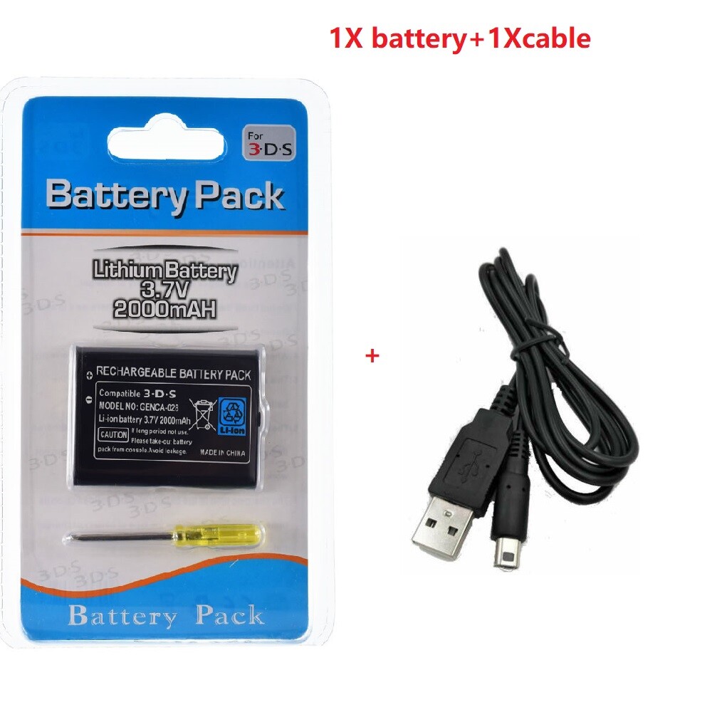 Replacement Battery for Nintendo 3DS Wii U Pro Controller + Tool NEW cable power