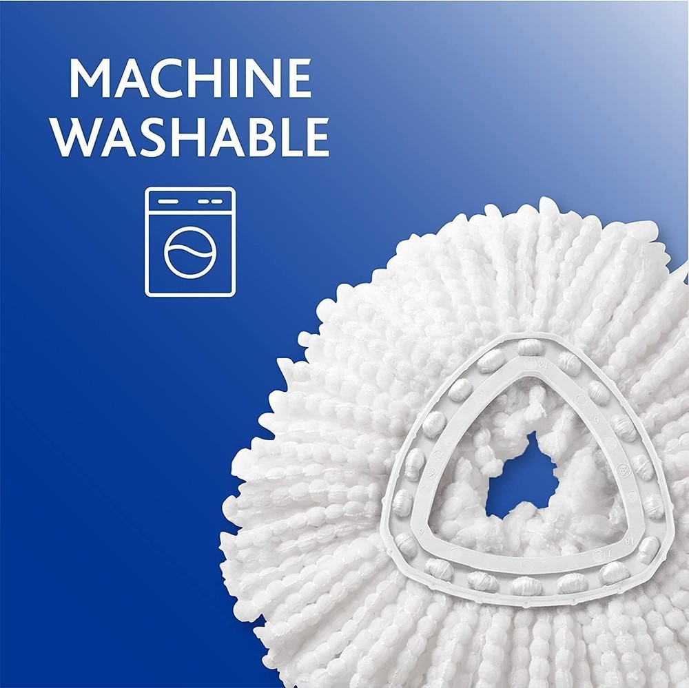 Microfiber Spin Mop and Bucket Floor Cleaning System with 4 Extra Refills
