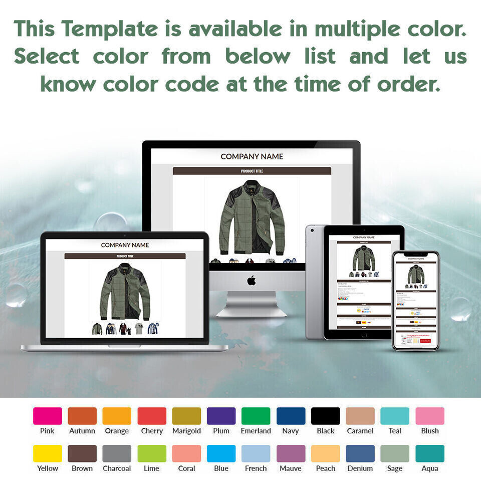 eBay Listing Template HTML Professional Mobile Responsive Design 2019 Universal