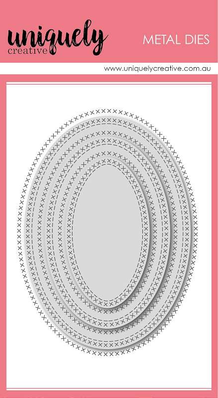 Uniquely Creative Metal Dies Cross Stitch Nesting Ovals