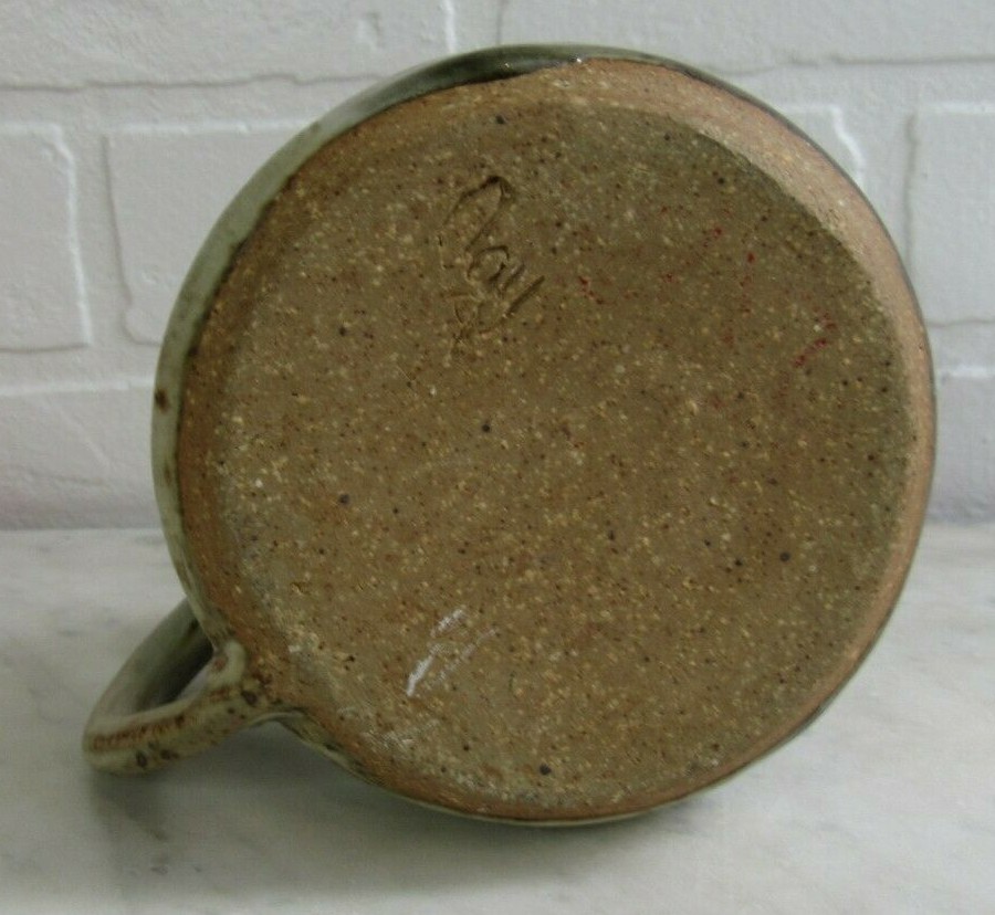 Vintage Studio Art Pottery Pitcher Signed Hand Thrown Stoneware