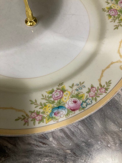 TWO TIER DISPLAY CAKE PLATE SNACK PLATE PARTY PLATE SERVEWARE