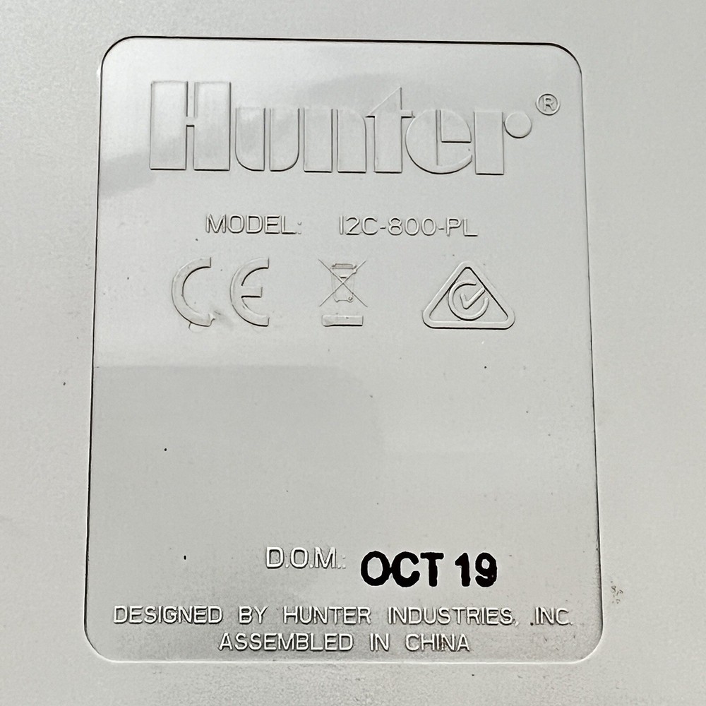 Hunter I2C-800-PL Irrigation Timer Controller Main Body Case Only for ICC2 HCC