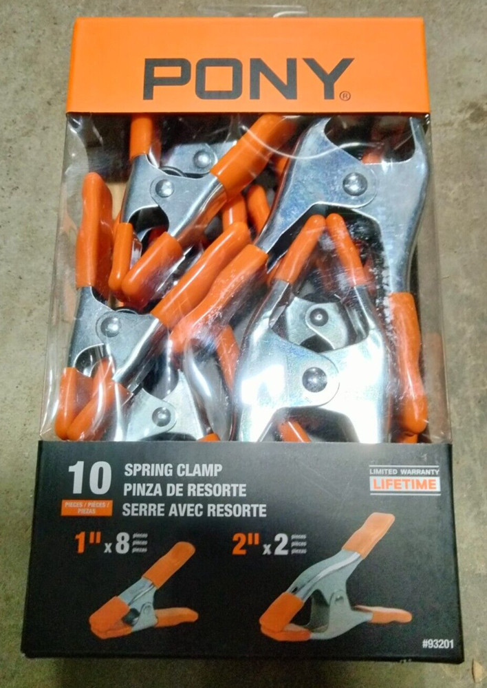 Pony Premium Spring Clamp Bundle - Heavy Duty - 8x 1" & 2x 2" - #93201