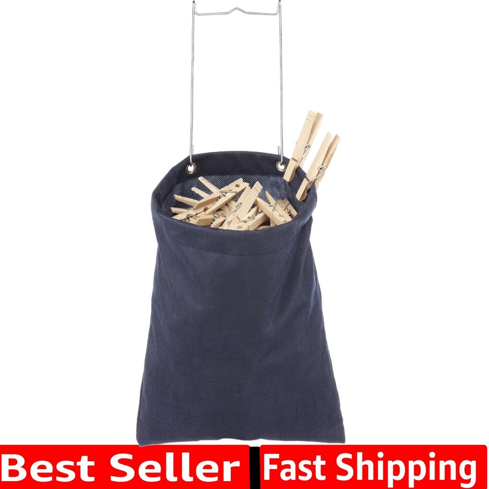 Hanging Clothespin Bag Navy