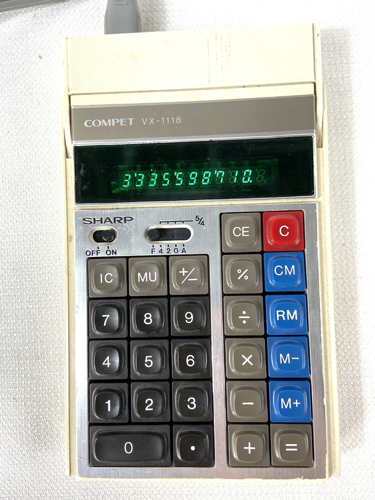 Vintage Sharp Compet VX-1118 Desktop Calculator (WF)