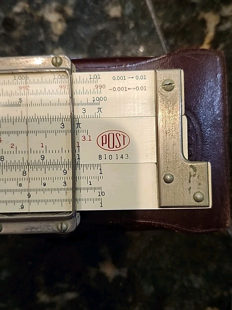 Hemmi Frederick Post Co 1460 Versalog Slide Rule with Leather Case