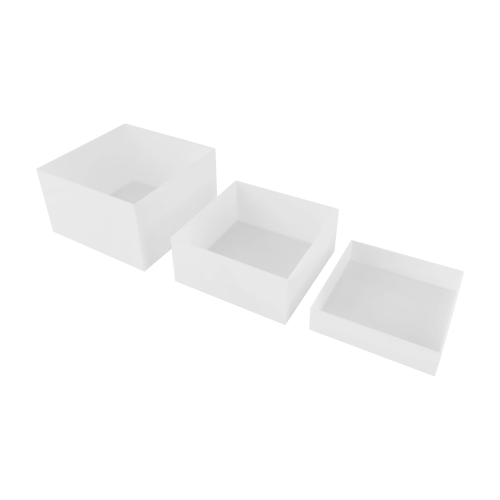 Acrylic Cube Dessert Table Display Nesting Riser with Hollow Bottoms 8"+9"+10"