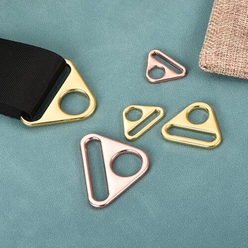 Triangle Buckle Adjuster, Triangle D Ring Adjuster Connector 0.79" Rose Gold