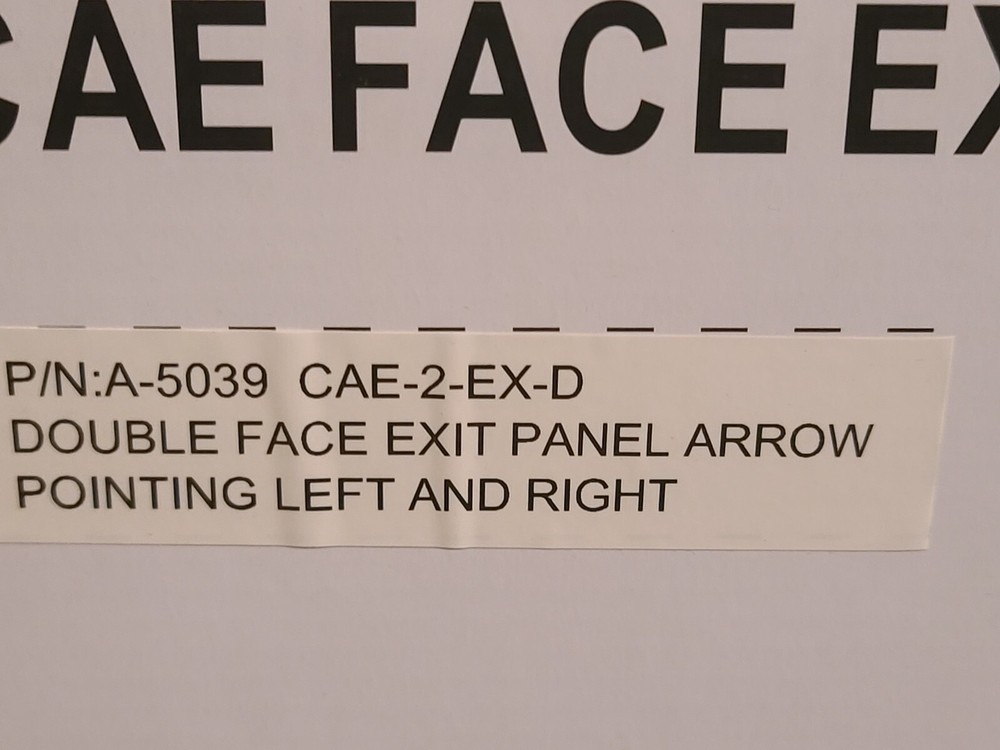 Kenall A-5039-CAE-2-EXT-D TWO SIDED 9" Emergency EXIT Lighted Sign w/arrows
