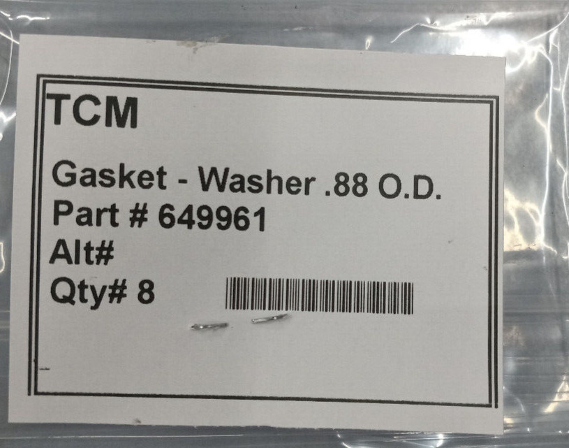 TCM 649961 Gasket - Washer .88 O.D. (8/Pack)