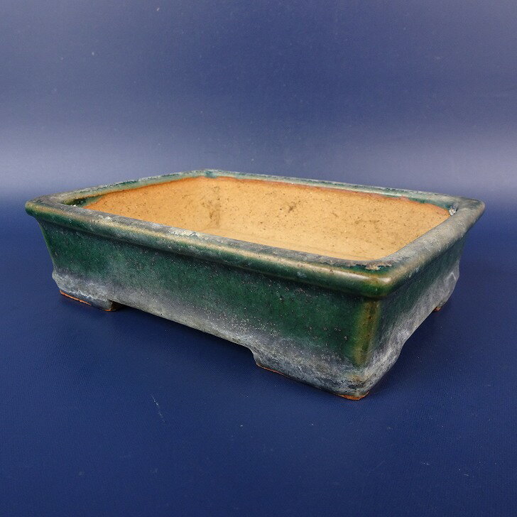 Used Bonsai Pot, Tokoname, Ikko Watanabe, Small Rectangular Pot, Approx. 13.2 cm
