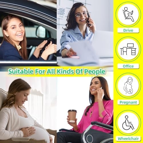 Car seat cushion with lumbar back support memory foam
