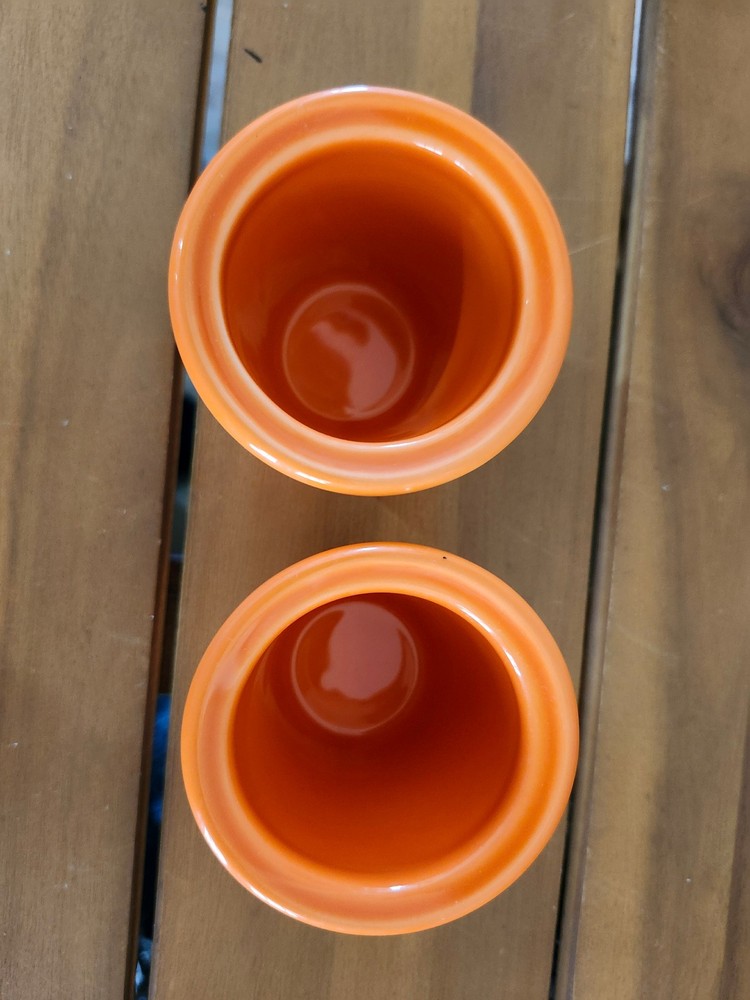 Sur la Table Stoneware mini cup / ramikins, orange, 2.5"
