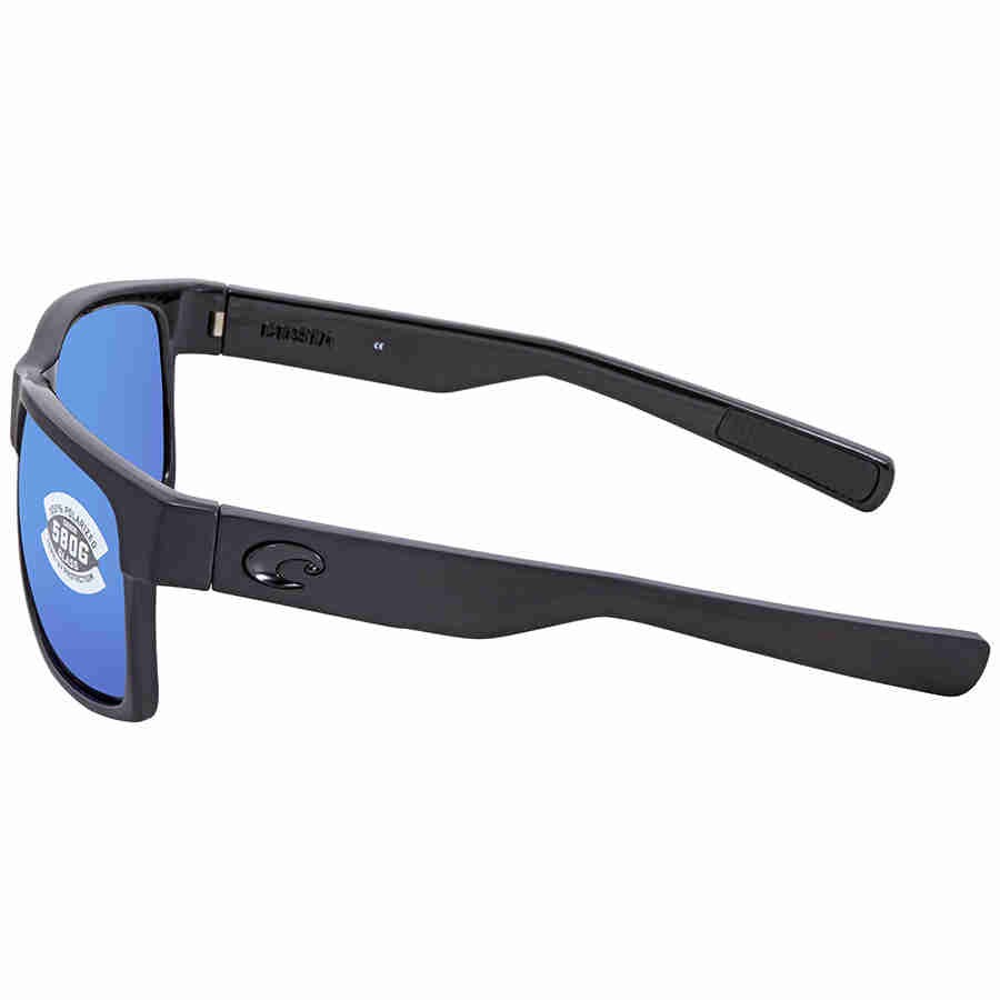 Costa Del Mar HALF MOON Blue Mirror Polarized Glass Rectangular Men's Sunglasses