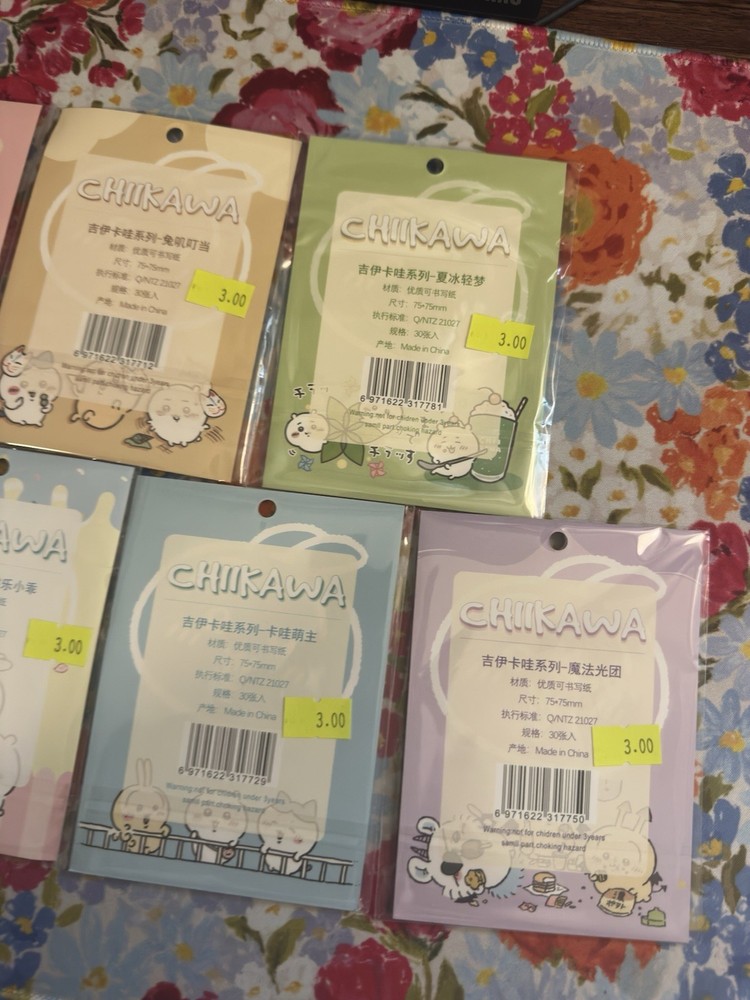 Chiikawa Sticky Notes Set