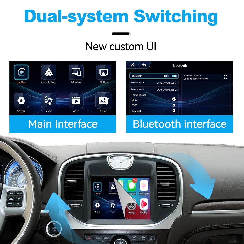 Wireless CarPlay, Android Auto Module Kit For 2012-2014 Chrysler 300