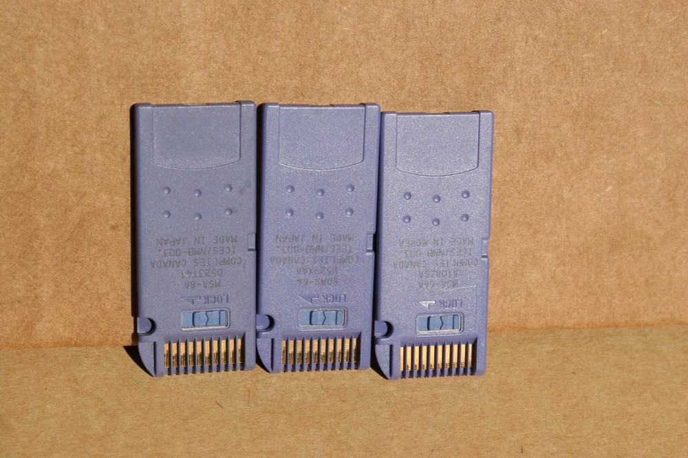 Sony & San Disk Memory Sticks - 8MB, 64MB, 64MB