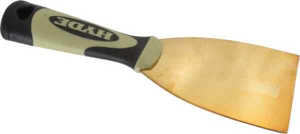 Hyde Tools 6421 Stiff Brass Scraper: Cushioned 4-1/2" Handle and 3" x 4" Blade
