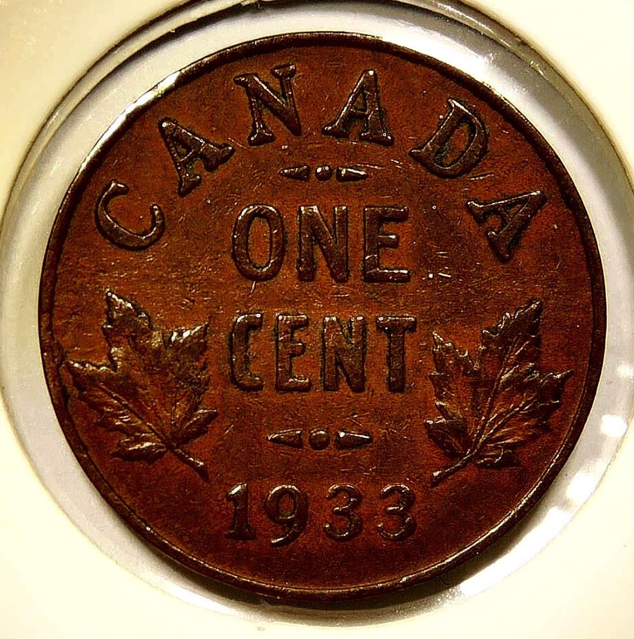 1933 Canada Small Cent King George V