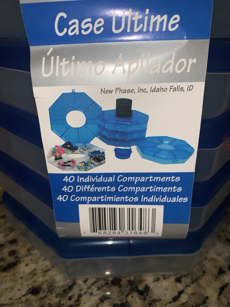 Tidy Crafts Ultimate Stacker Storage, Blue Octagon 40 Compartments