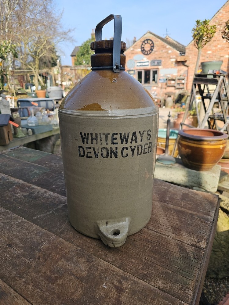 Vintage Whiteways Devon Cyder Stoneware Jar 2 Gallon