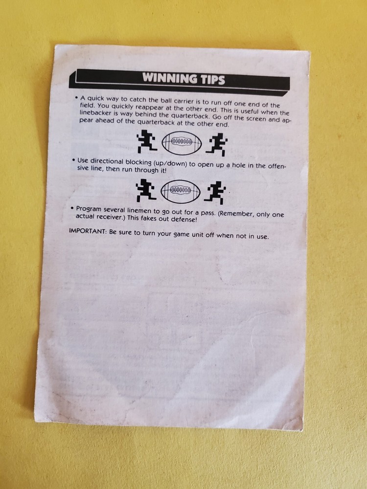 Atari 2600 Super Challenge Football Instructions