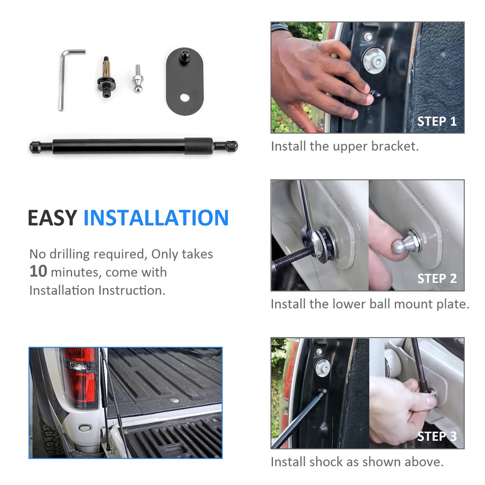 Fits 2009-2018 Ram 1500 2500 3500 Tailgate Assist Shock Struts Liftgate Support