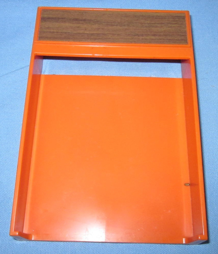 Vintage 1966 Eldon Hawthorne Orange Memo Note Pad Holder
