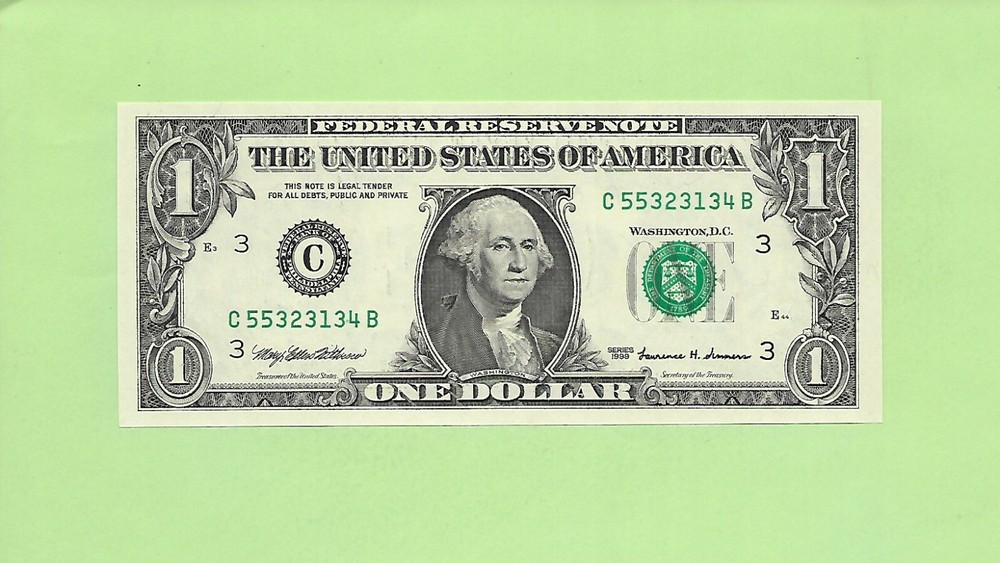 1999 ..UNCIRC $1  C 5532 3134 B .... 1999 $1  C-B     NICE NOTE        FRN