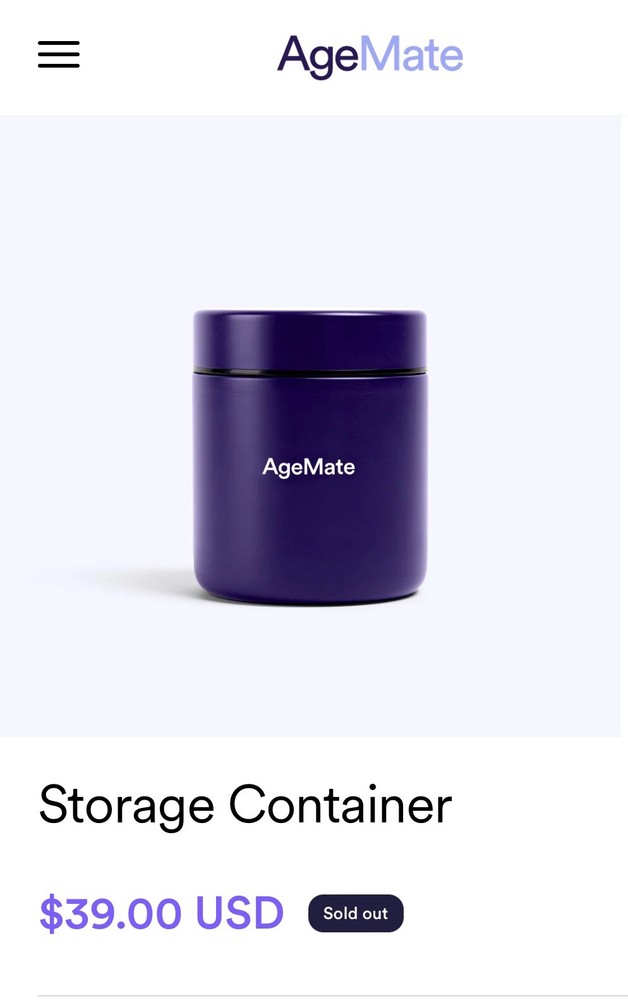Agemate-Storage Container/Canister -New