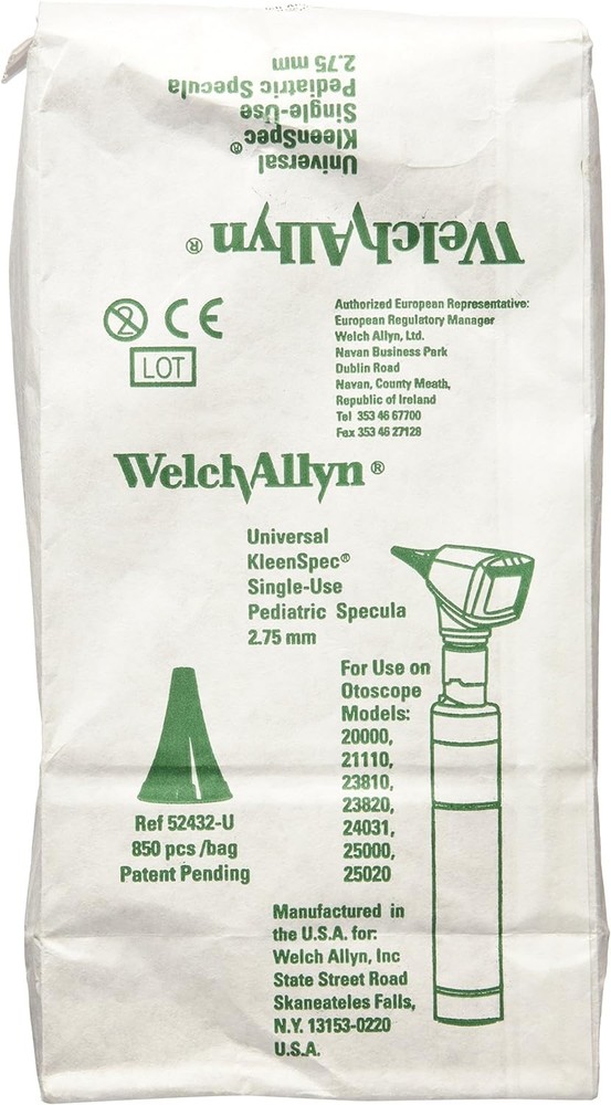 Universal Kleenspec Pediatric Disposable Ear Specula for