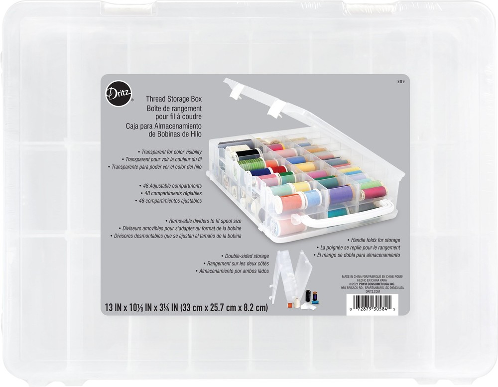 Dritz Thread Storage Box, Stores 48 Spools