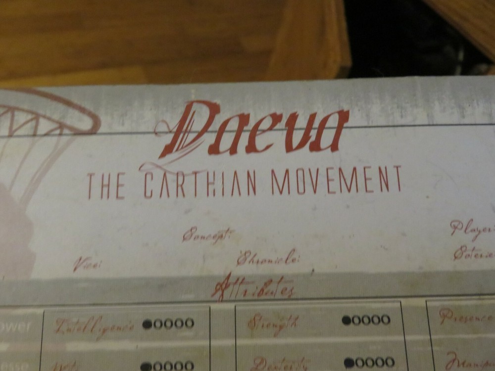 White Wolf Vampire The Requiem Daeva The Carthian Movement character sheets
