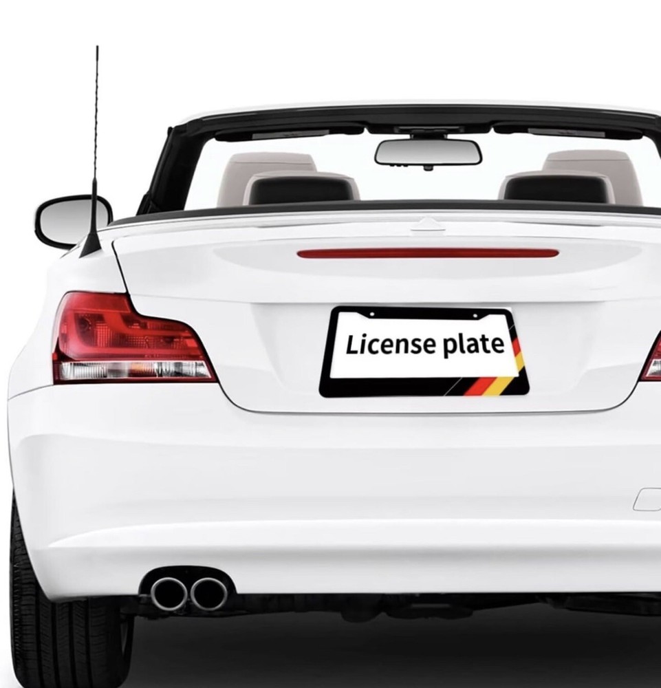 German Flag License Plate Frame Two Sides