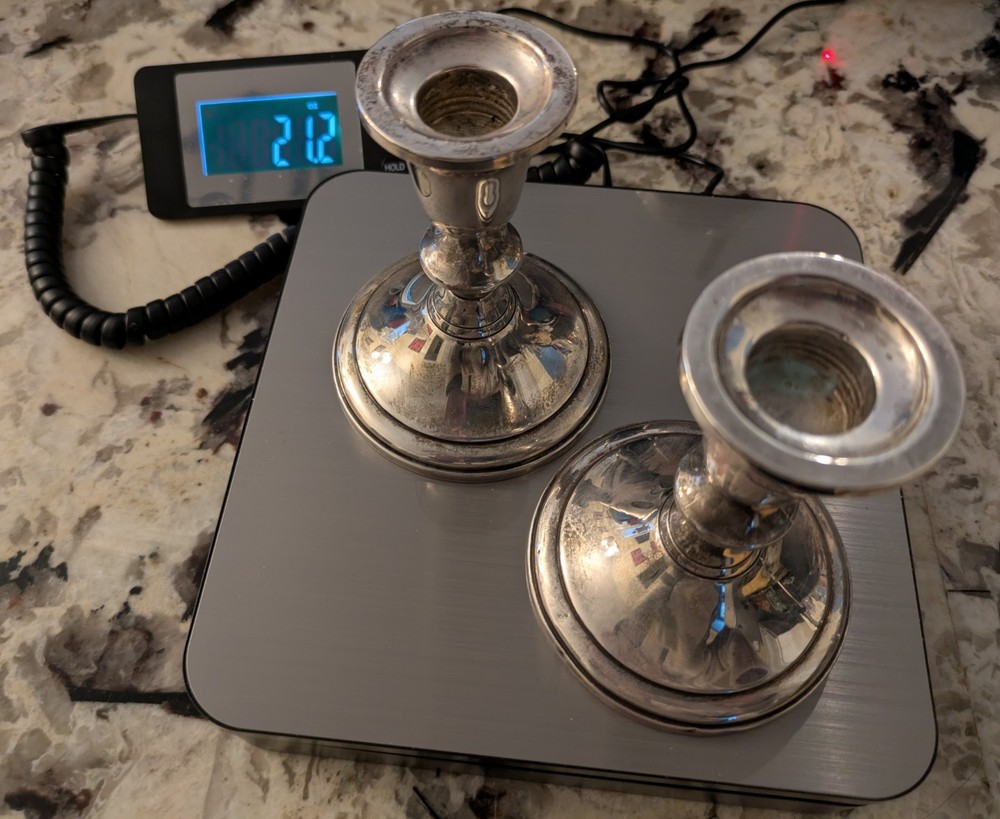 Towle #734 Sterling Silver Weighted Candlestick Holders