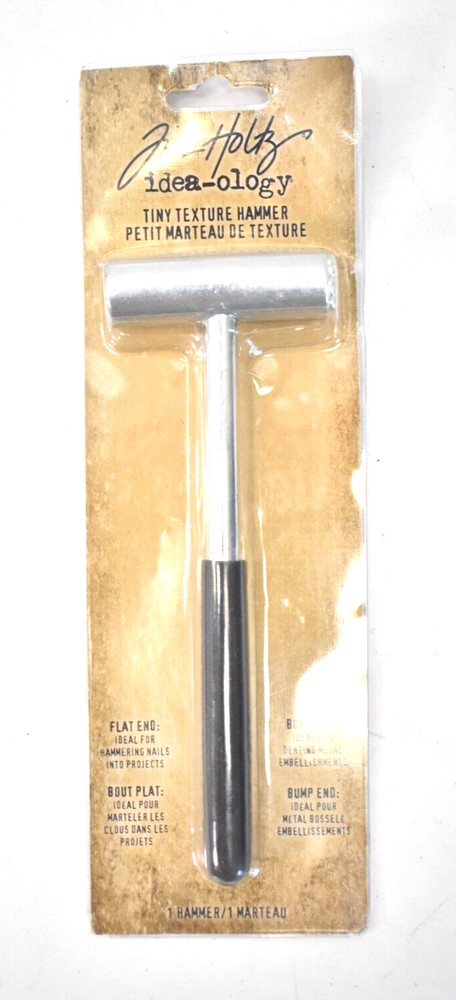 Tim Holtz Tiny Texture Hammer Tool Idea-Ology Flat End/Bump End Silver