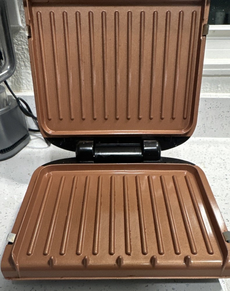 George Foreman Electric Non-Stick Contact Grill Black Easy Clean Rectangular