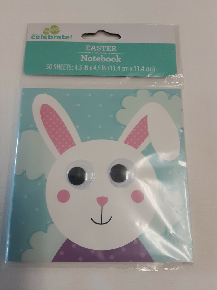 Lot X2 Easter Notebooks (1) Spiral Egg (60 Sheets) & (1) Bunny (50 Sheets) BNWT!