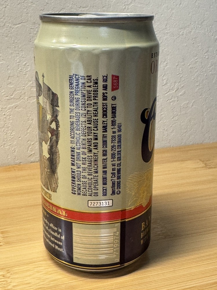Coors John Wayne - Cavalryman - Empty Beer Can top opened