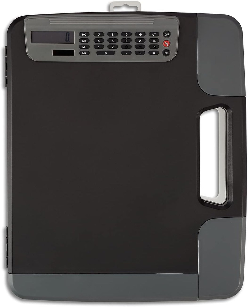 Heavy‑Duty Portable Clipboard with Calculator, Black – Multi‑Function Clipboard