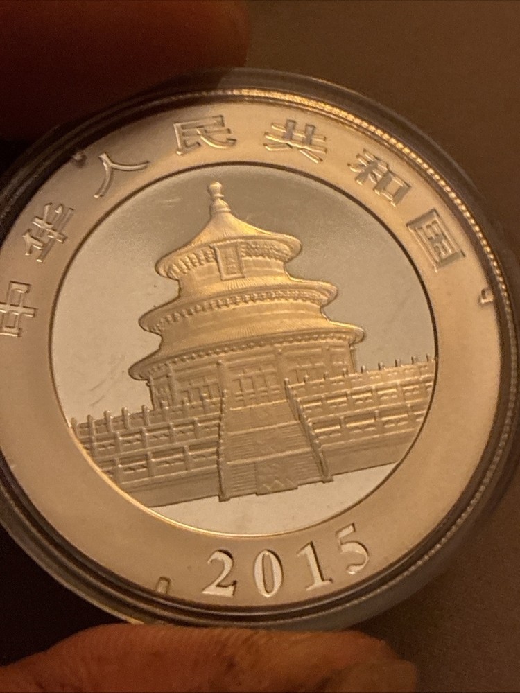 2015 1 oz chinese silver panda coin Flawless Uncirculated