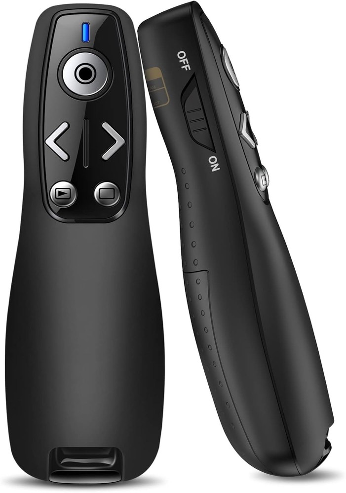 Long-Range PowerPoint Clicker with Hyperlink & Volume Control for Professionals