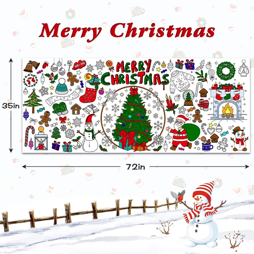 SPERINGEEN Christmas Crafts for 72" x 35" (Rectangular), Colorful