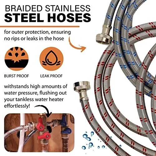 Tankless Water Heater Descaling Flush Kit