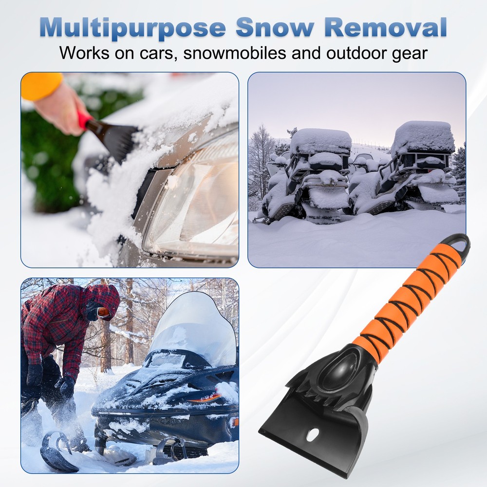 2pcs Car Ice Scraper 12"x4" Orange