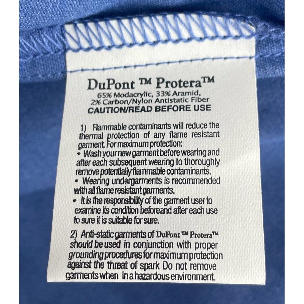FR Work Shirt Medium Blue Workrite Flame Resistant 8.5 ATPV NWT