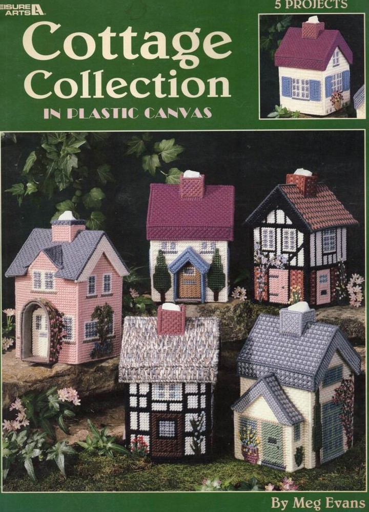 OOP!!! COTTAGE COLLECTION IN PLASTIC CANVAS 5 PROJECTS